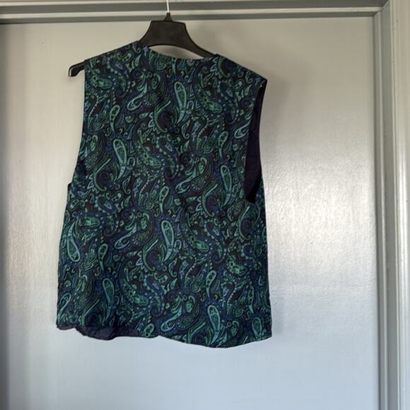 Pendleton Plus Women's Lined Button Front Rayon Sleeveless Vest sz 16W Paisley - Picture 2 of 5